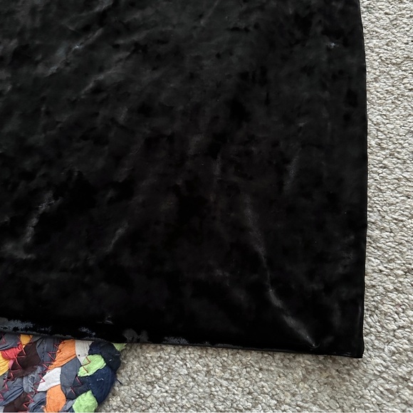 Loft Black Crushed Velvet Mini Skirt Women’s Size XL Stretch Witchy Holiday Goth - Picture 11 of 14